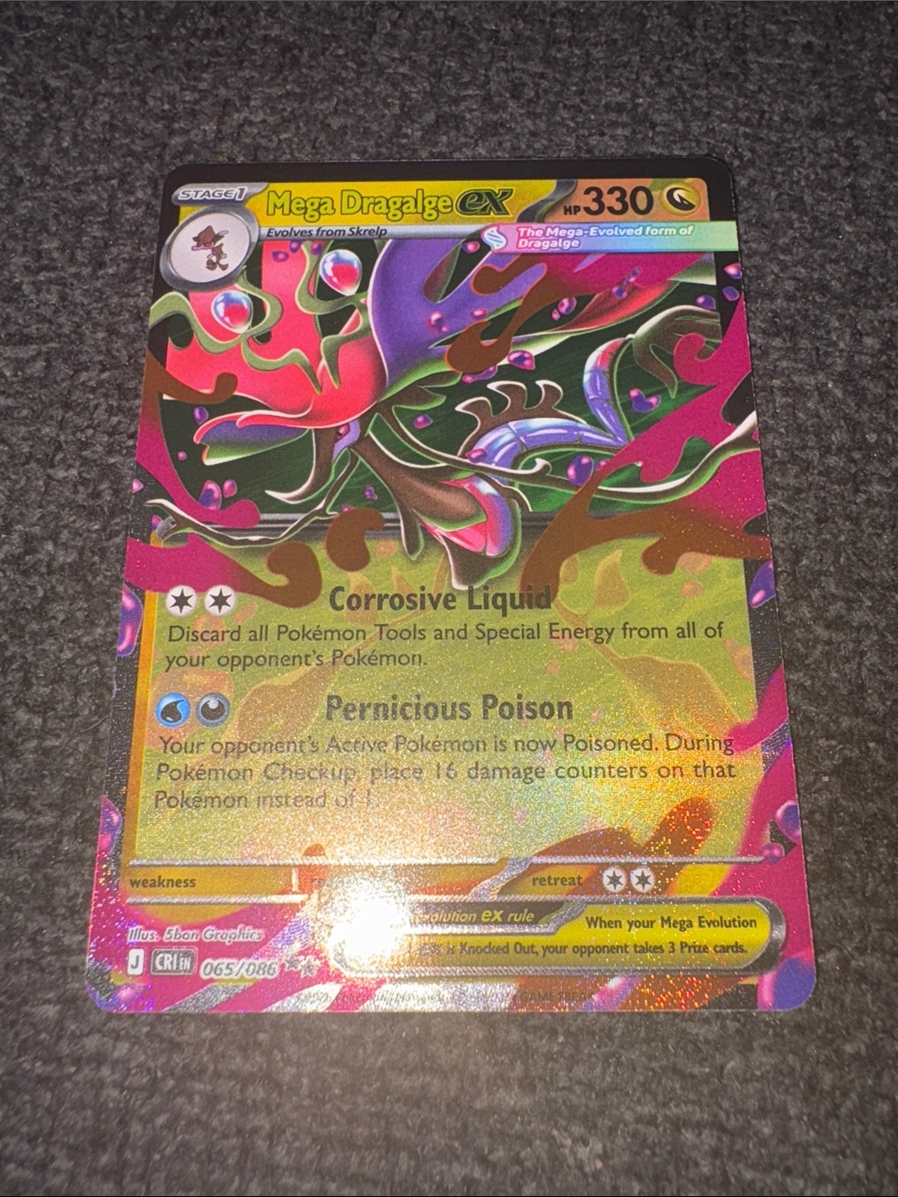 Mega Dragalge EX Pokémon Holo Card